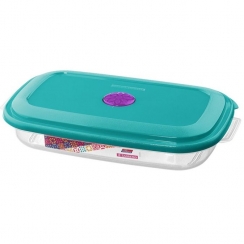 Pote retangular baixo 820ml.