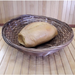 cesta redonda em bambu