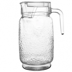 Jarra de vidro c/tampa 2L.