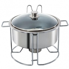Rechaud inox redondo 7L.