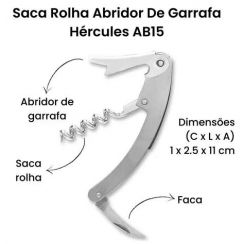 Abridor/saca-rolhas inox