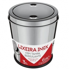 Lixeira inox 3L.