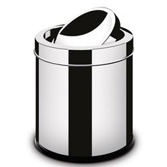Lixeira inox 5L.