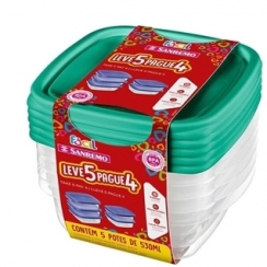 Conj. de potes plstico