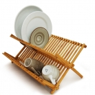 Escorredor 12 pratos de bambu