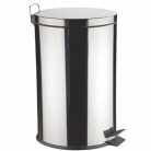 Lixeira inox 30L.