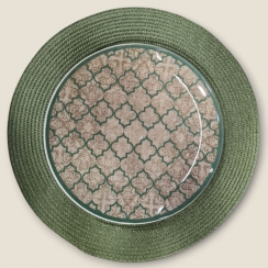 Jogo americano verde musgo