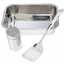 Conj. p/lasanha inox 3p�.