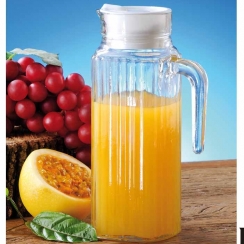 Jarra de vidro c/tampa 1L.