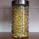 Pote de vidro c/tampa inox